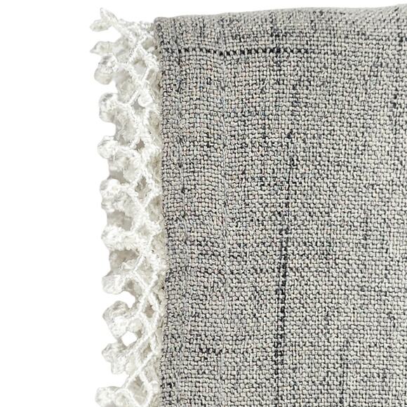 Dining Table Napkins Polyester Fabric Set of 4 in Gray 18.75 x 18.75 Inches - Picture 2 of 4